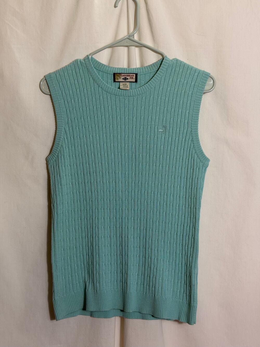 Vintage Caribbean Joe Cable Knit Sweater Vest Small